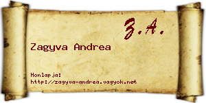 Zagyva Andrea névjegykártya